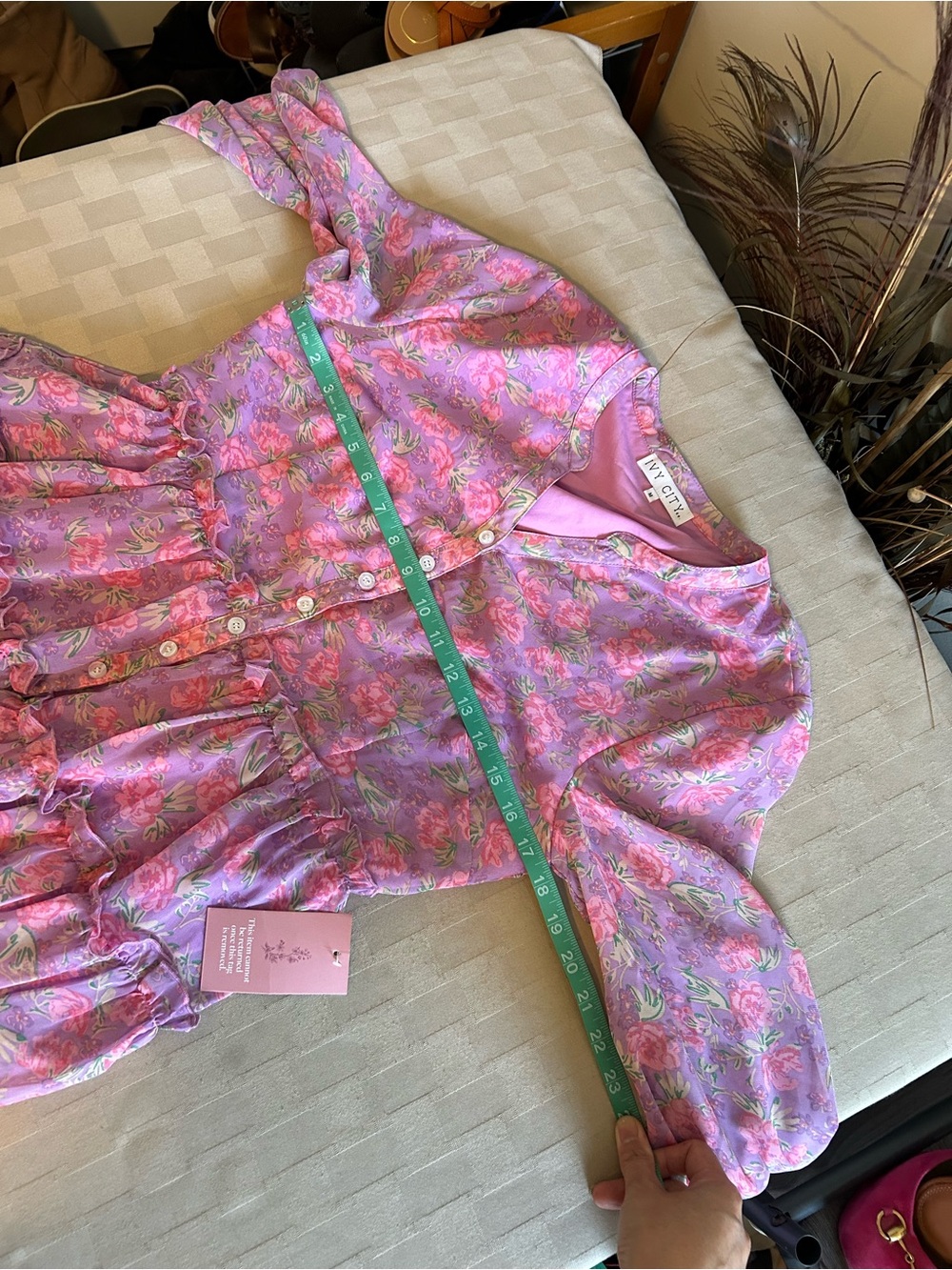 Ivy City Co Lydia Midi Tiered Dress in Pink Floral - Picture 12 of 14
